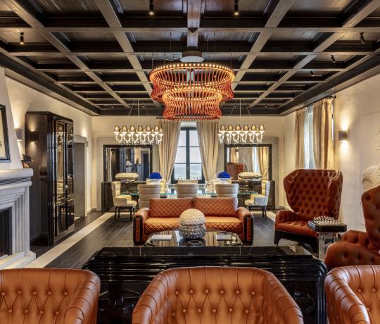 Crown suspensions, Domo Nevada chandeliers