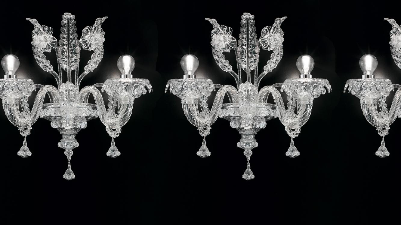Agadir | Murano blown glass wall sconces | Barovier&Toso