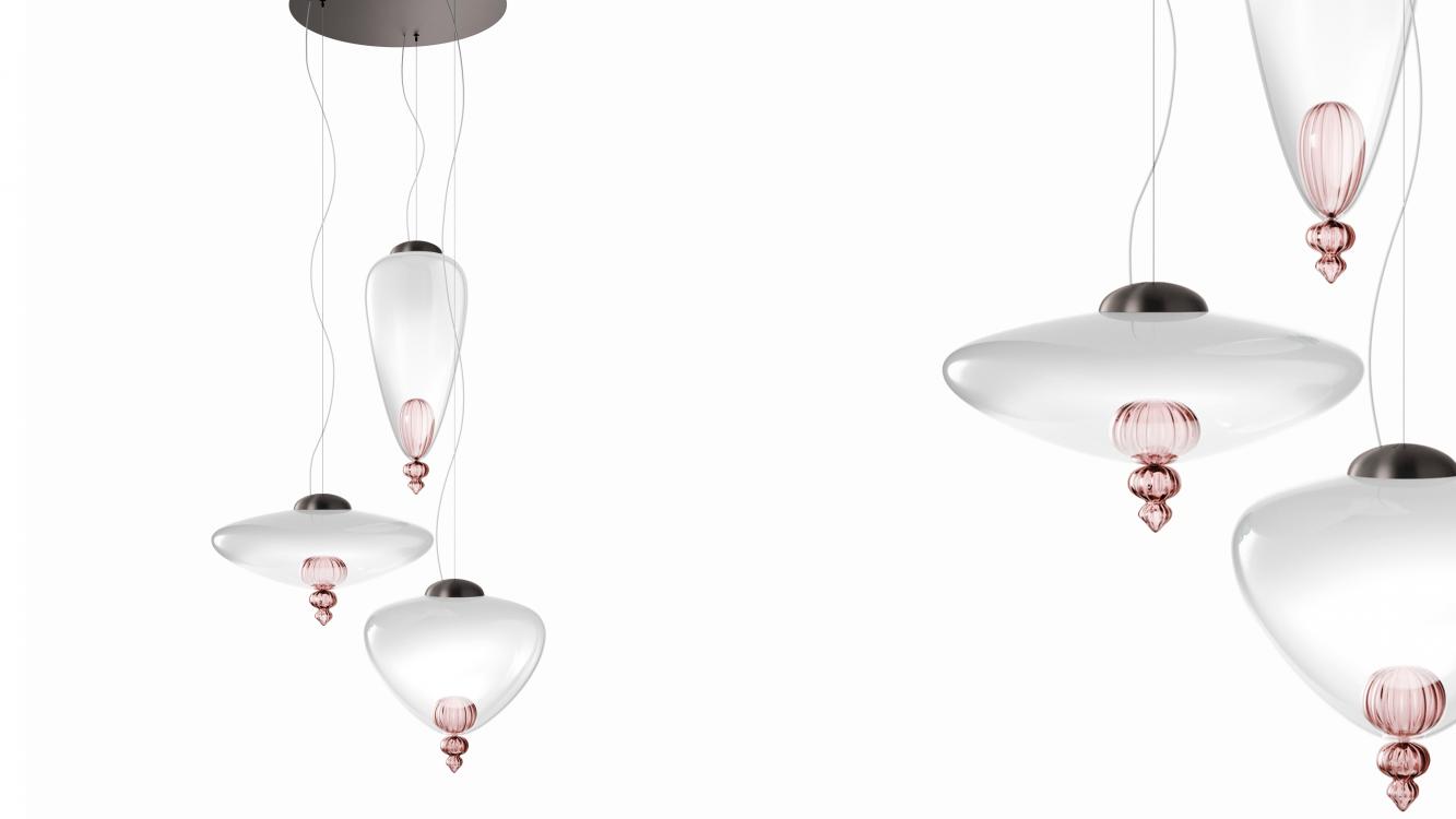Padma | Murano blown glass suspension lamps | Barovier&Toso
